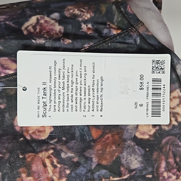 Lululemon NWT Sculpt Tank II - Picture 9 of 9